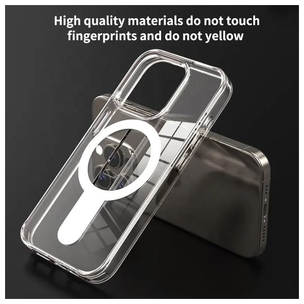  Fashion Case Mobile Cover For iPhone 15 Pro Max - Transparent 