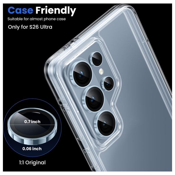  Infinity Tech Camera Lens Protector for Samsung Galaxy S26 Ultra - Blue 