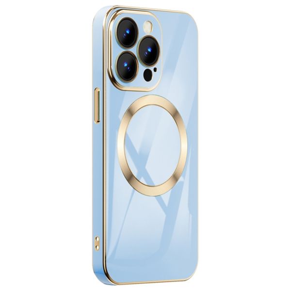  Fashion Case Mobile Cover For iPhone 14 Plus - Light Blue 