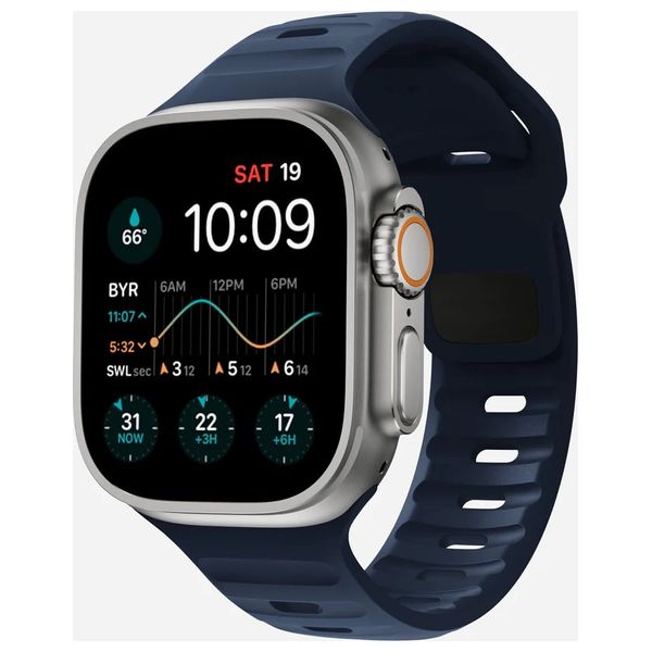  سوار انفنيتي تك سليكون لساعة آبل - 42/44/45/46/49 ملم 