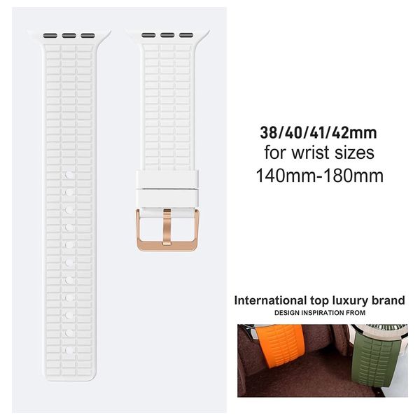  سوار انفنيتي تك سليكون لساعة آبل - 38/40/41/42 ملم 