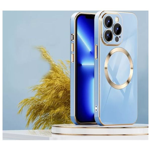  Fashion Case Mobile Cover For iPhone 14 Plus - Light Blue 
