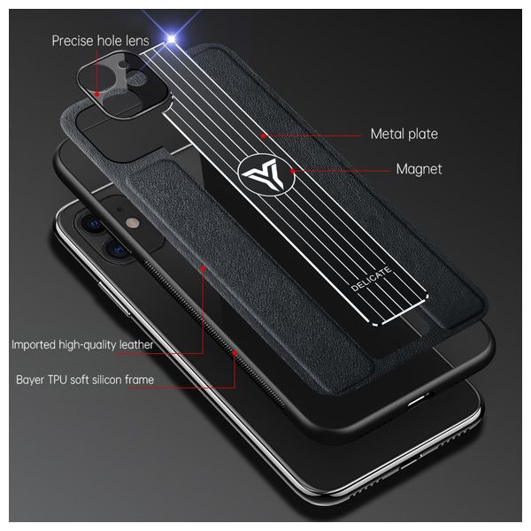  Fashion Case Mobile Cover For iPhone 12 - Black 