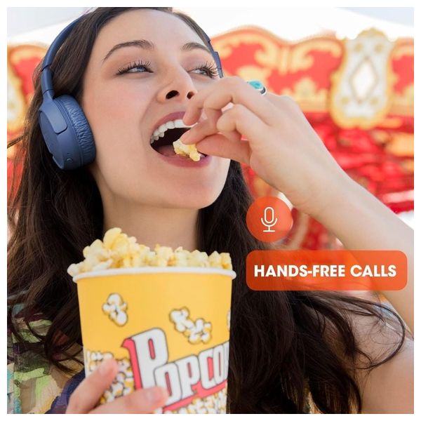  سماعة رأس لاسلكية جي بي ال - ZB 510 - بطارية تعمل لمدة 57 ساعة - بلوتوث 5.3 - أزرق 