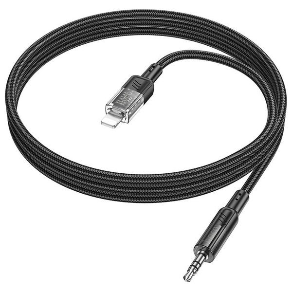  كيبل هوكو - لايتنغ إلى اوكس 3.5 ملم - 1.2 م - أسود 