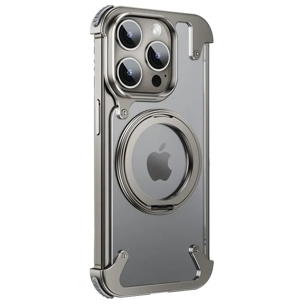  حافظة موبايل فاشن كيس لجهاز ايفون 15 برو - تيتانيوم رمادي 