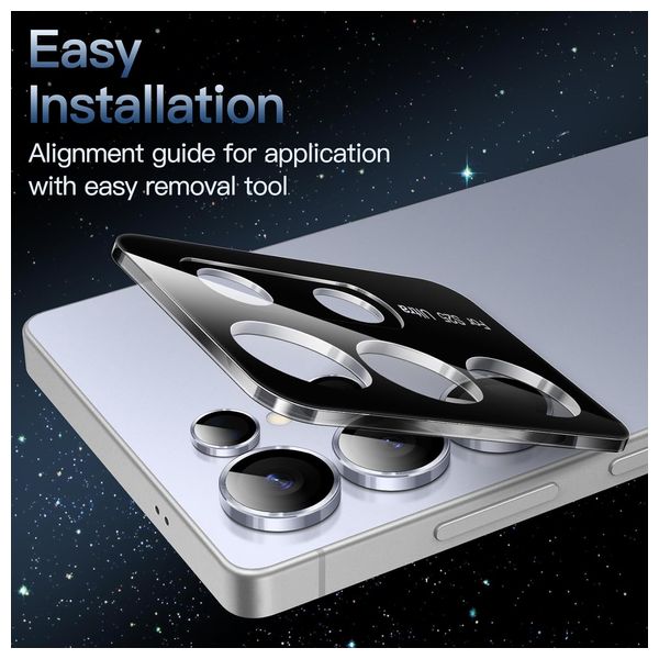 Infinity Tech Camera Protector for Samsung Galaxy S25 Ultra - Titanium SilverBlue