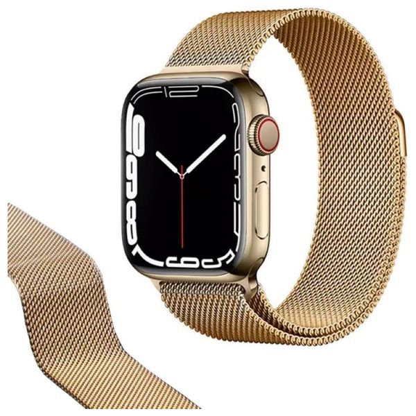  Infinity Tech Stainless Steel Band for Apple Watch - 42/44/45/46/49mm - Gold 