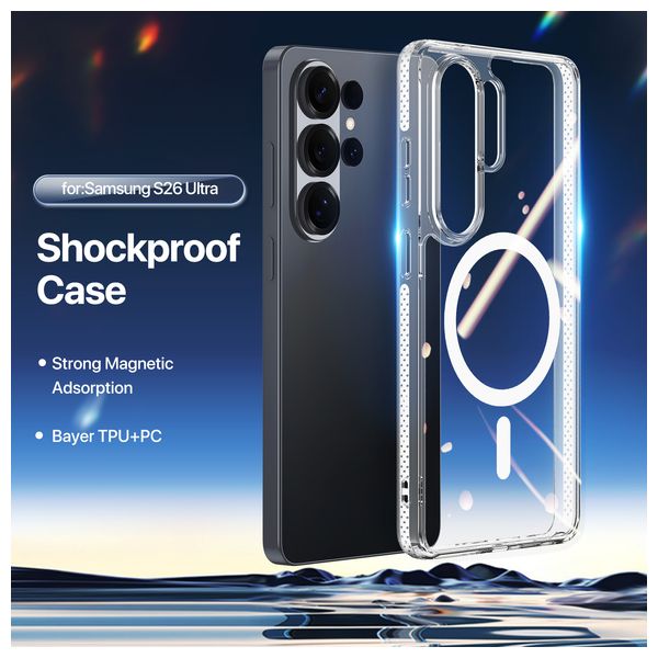 Fashion Case Crystal MagSafe Case for Samsung Galaxy S26 Ultra - Transparent 
