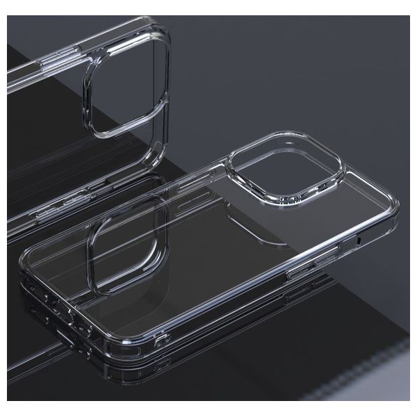  Fashion Case Mobile Cover For iPhone 15 Pro Max - Transparent 