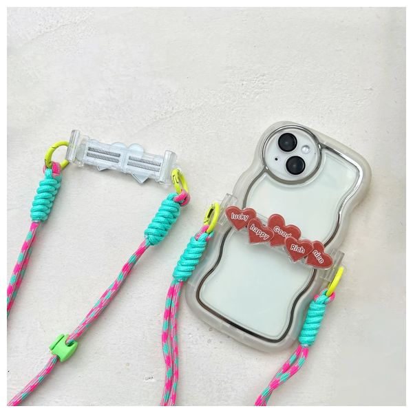  مشبك وحبل تعليق الموبايل فاشن كيس 