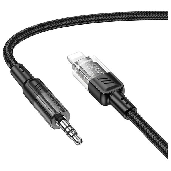  كيبل هوكو - لايتنغ إلى اوكس 3.5 ملم - 1.2 م - أسود 