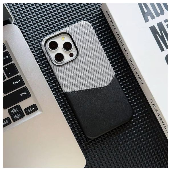  Fashion Case Mobile Cover For iPhone 15 Pro - Gray 