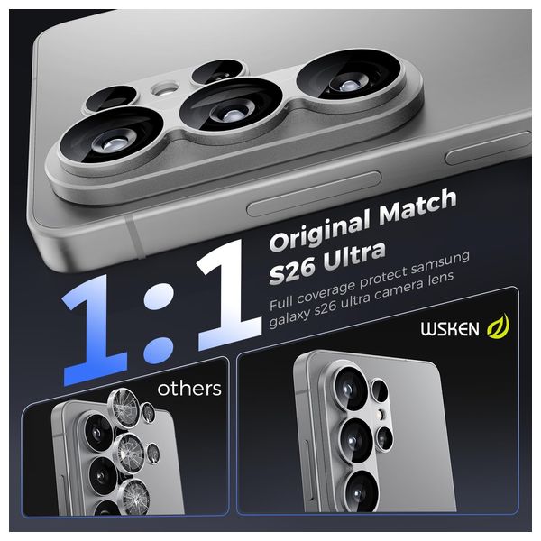  Infinity Tech Camera Lens Protector for Samsung Galaxy S26 Ultra - White 