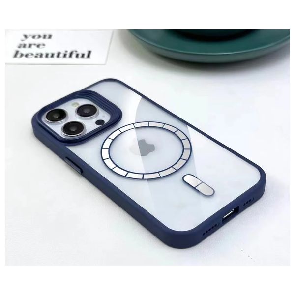  Fashion Case Mobile Cover For iPhone 15 Pro Max - Blue 