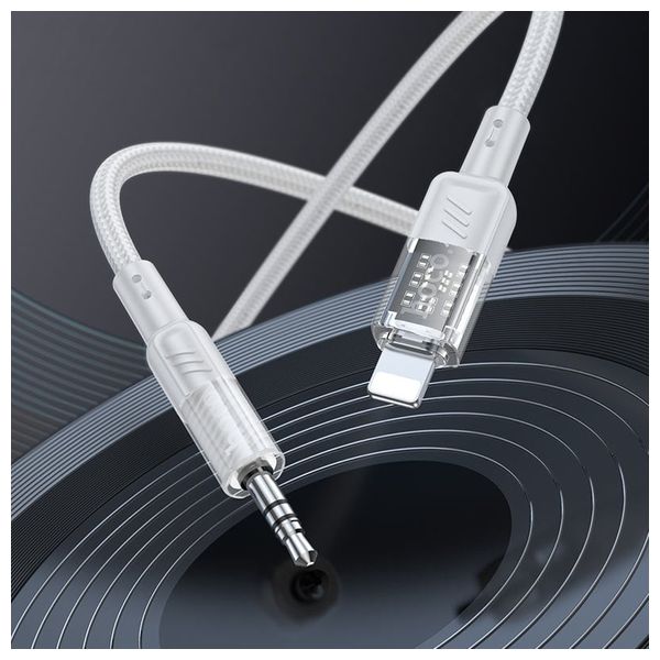  كيبل هوكو - لايتنغ إلى 3.5 ملم - 1.2 متر - رمادي 