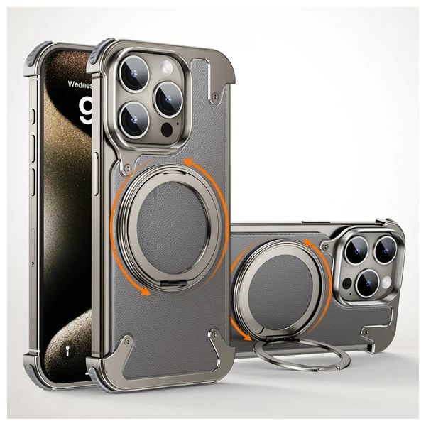  حافظة موبايل فاشن كيس لجهاز ايفون 15 برو - تيتانيوم 