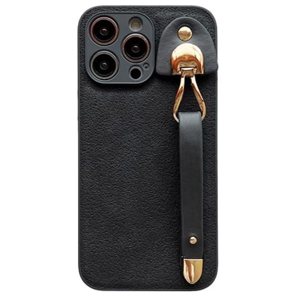  Fashion Case Mobile Cover For iPhone 15 Pro Max - Black 