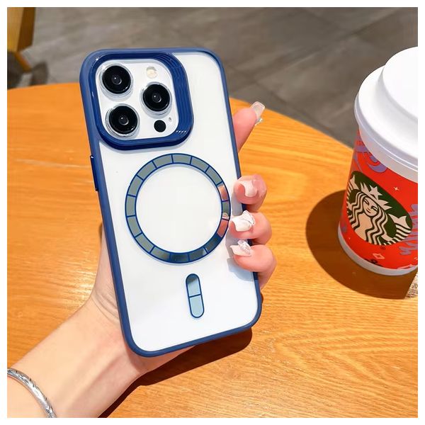  Fashion Case Mobile Cover For iPhone 15 Pro Max - Blue 