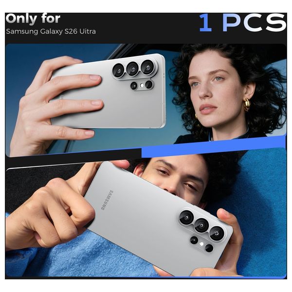  Infinity Tech Camera Lens Protector for Samsung Galaxy S26 Ultra - White 