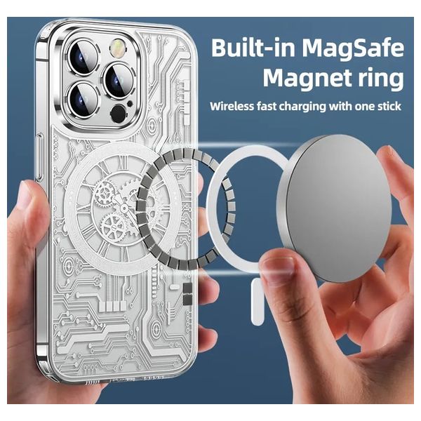  Fashion Case Mobile Cover For iPhone 14 Pro - Silver 