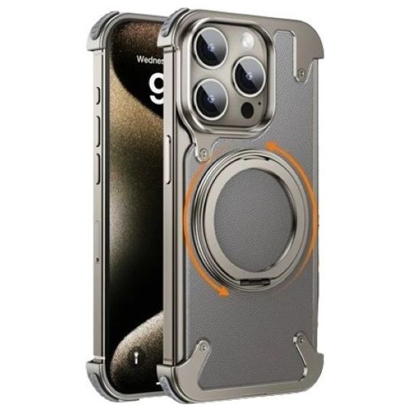  حافظة موبايل فاشن كيس لجهاز ايفون 15 برو - تيتانيوم 