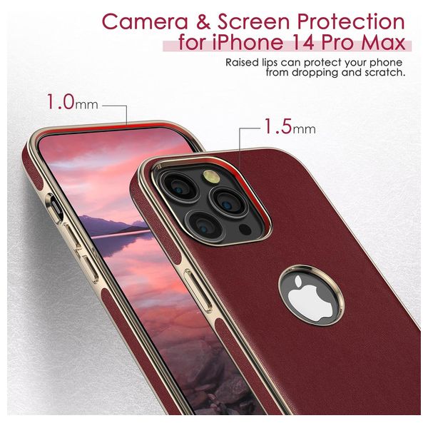  حافظة موبايل فاشن كيس لجهاز ايفون 14 برو ماكس - خمري 