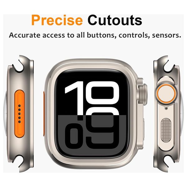  Fashion Case cover for Apple Watch 10, 46mm - Natural Titanium 