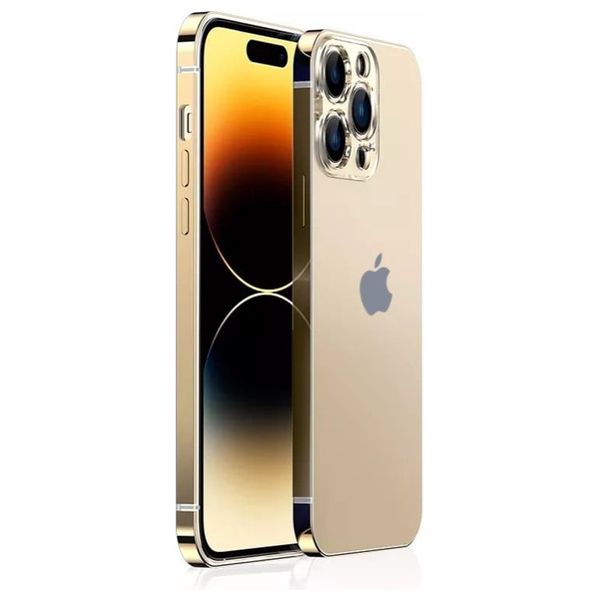  Fashion Case Mobile Cover For iPhone 14 Pro - Gold 