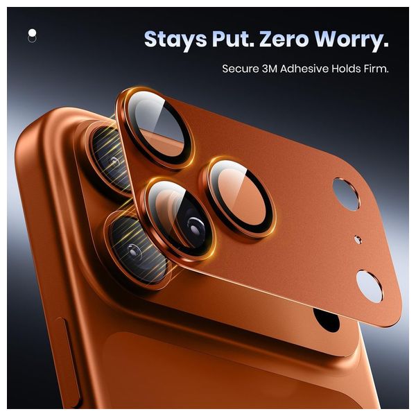  Infinity Tech Camera Protector For iPhone 17 Pro Max - Orange 
