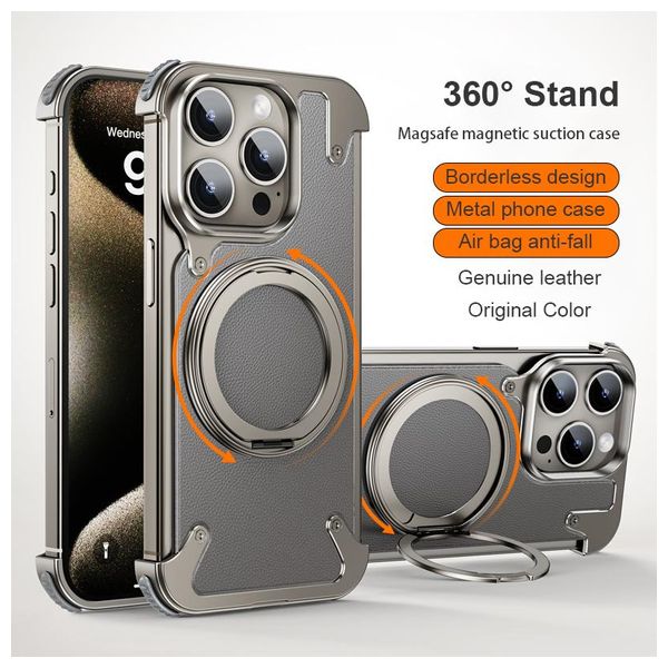  حافظة موبايل فاشن كيس لجهاز ايفون 15 برو - تيتانيوم 