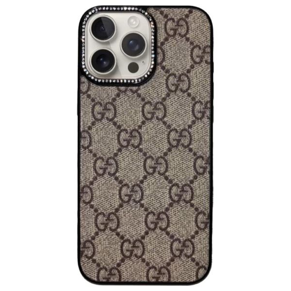  Fashion Case Mobile Cover For iPhone 15 Pro Max - Beige 