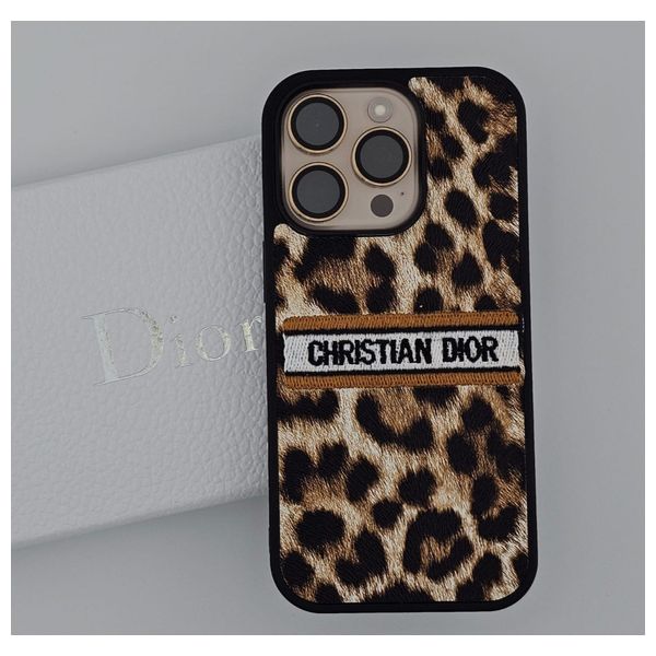  Fashion Case Mobile Cover For iPhone 15 Pro Max - Brown 