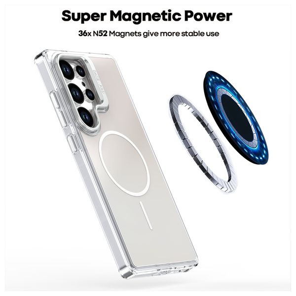  Fashion Case Magnetic Phone Case for Samsung Galaxy S26 Ultra - Pink 