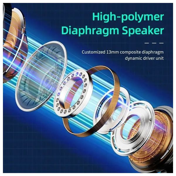  WEKOME V07 - Bluetooth Headphone In Ear - Bluetooth 5.3 - 300 mAh - Black 