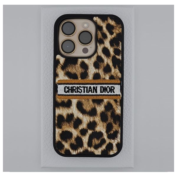 Fashion Case Mobile Cover For iPhone 15 Pro Max - Brown 