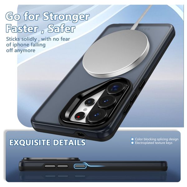  Fashion Case Acrylic MagSafe Stand Case for Samsung Galaxy S26 Ultra - Black 