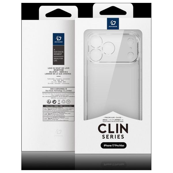  Fashion Case Mobile Cover For iPhone 17 Pro Max - Transparent 