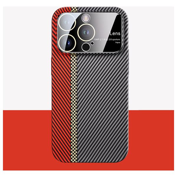  Fashion Case CarbonFrost Protective Cover for iPhone 15 Pro - Black 