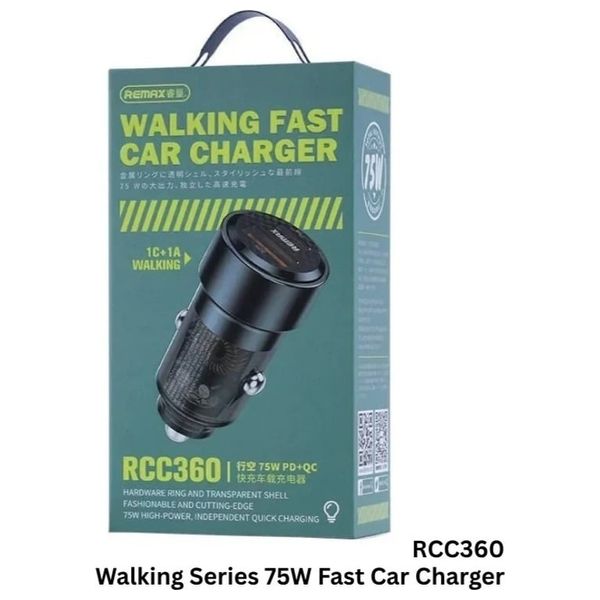 Remax RCC360 - Car Charger - 75W - 2 Ports - Black 