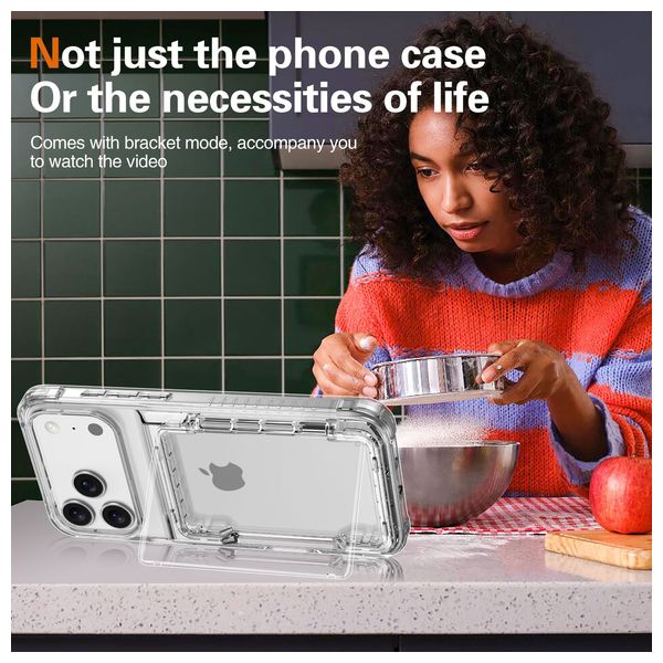  حافظة موبايل فاشن كيس لجهاز ايفون 17 برو ماكس  - شفاف 