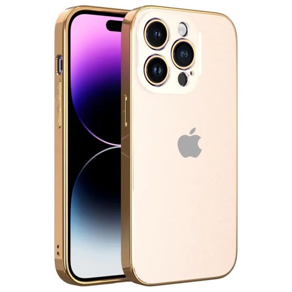  Fashion Case Mobile Cover For iPhone 14 Pro - Gold 