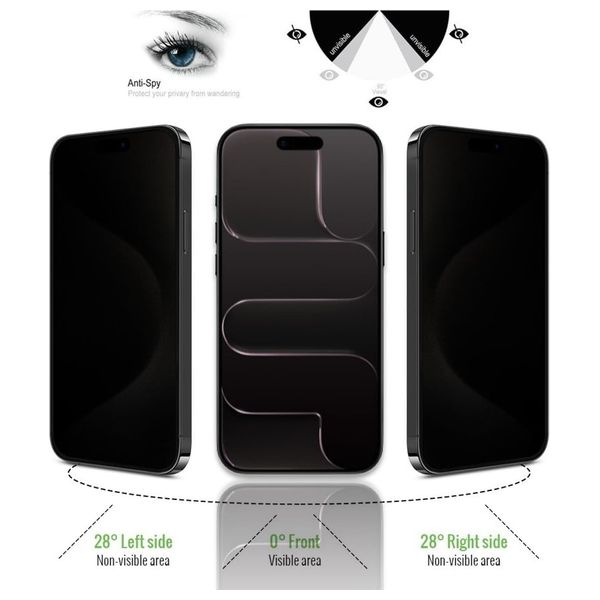  واقي شاشة الخصوصية انفينيتي تك آيفون إير - أسود 