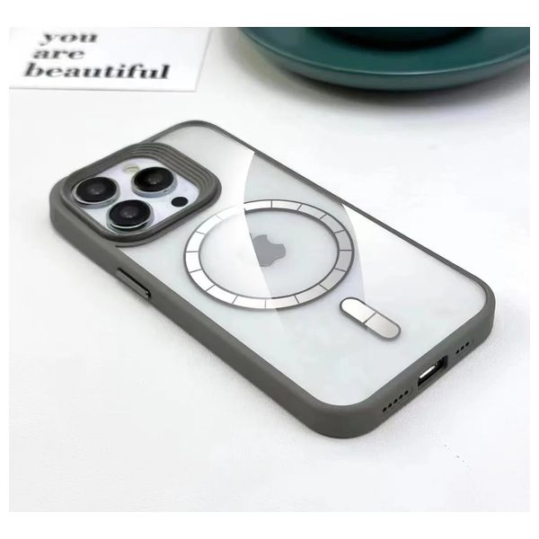  Fashion Case Mobile Cover For iPhone 15 Pro Max - Titanium Gray 