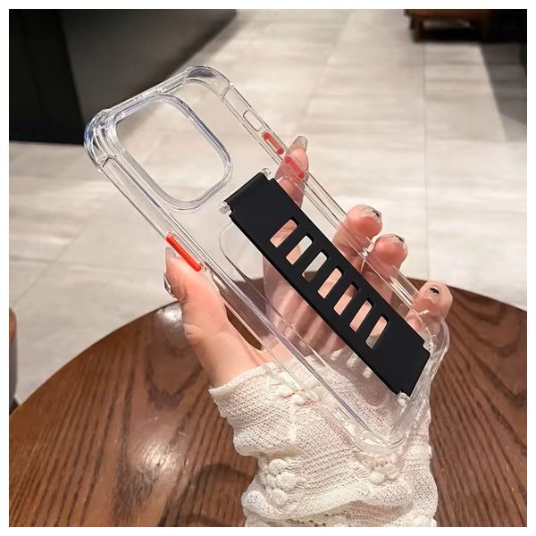  حافظة موبايل فاشن كيس لجهاز ايفون 15 برو - شفاف 