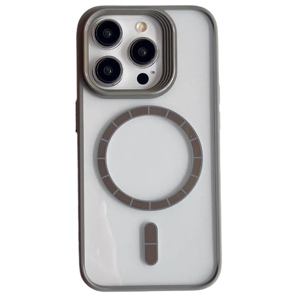  Fashion Case Mobile Cover For iPhone 15 Pro Max - Titanium Gray 