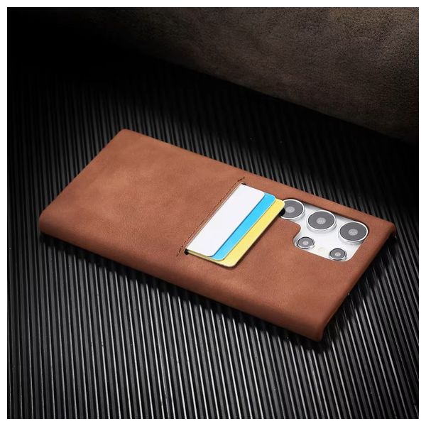  Fashion Case Mobile Cover For Samsung S24 Ultra - Brown 