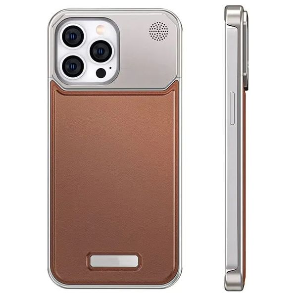  Fashion Case Mobile Cover For iPhone 16 Pro - Chocolate 