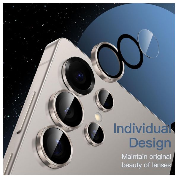 Infinity Tech Camera Protector for Samsung Galaxy S25 Ultra - Titanium Gray