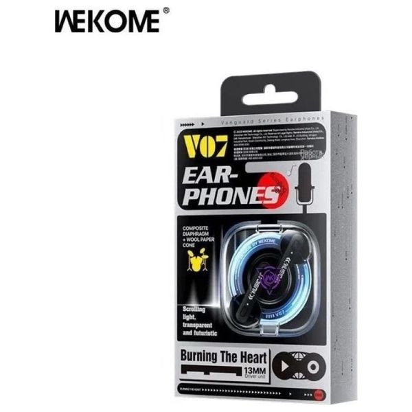  WEKOME V07 - Bluetooth Headphone In Ear - Bluetooth 5.3 - 300 mAh - Black 